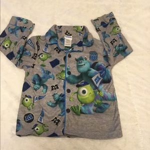 NWOT Monsters University button down pajama top